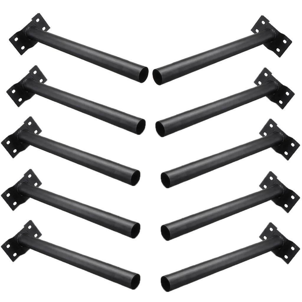 Suporte Poste Luminaria Solar Barra Kit 10 Uni Iluminaçao Casa varanda Rua Segurança Publica Praça Avenida Praça Residencial Refletor Holofote