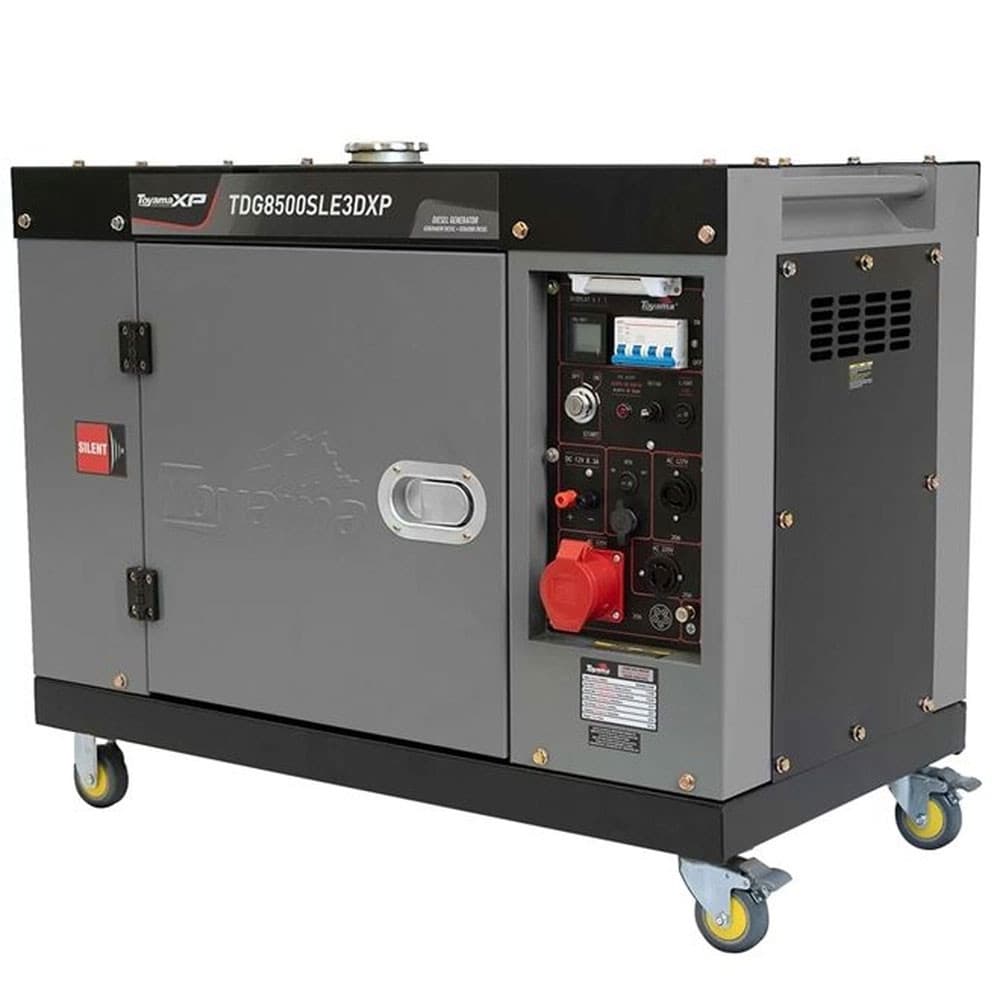 Gerador cabinado diesel Toyama TDG8500SLE3DXP 13hp trifásico 220v 7,5kva