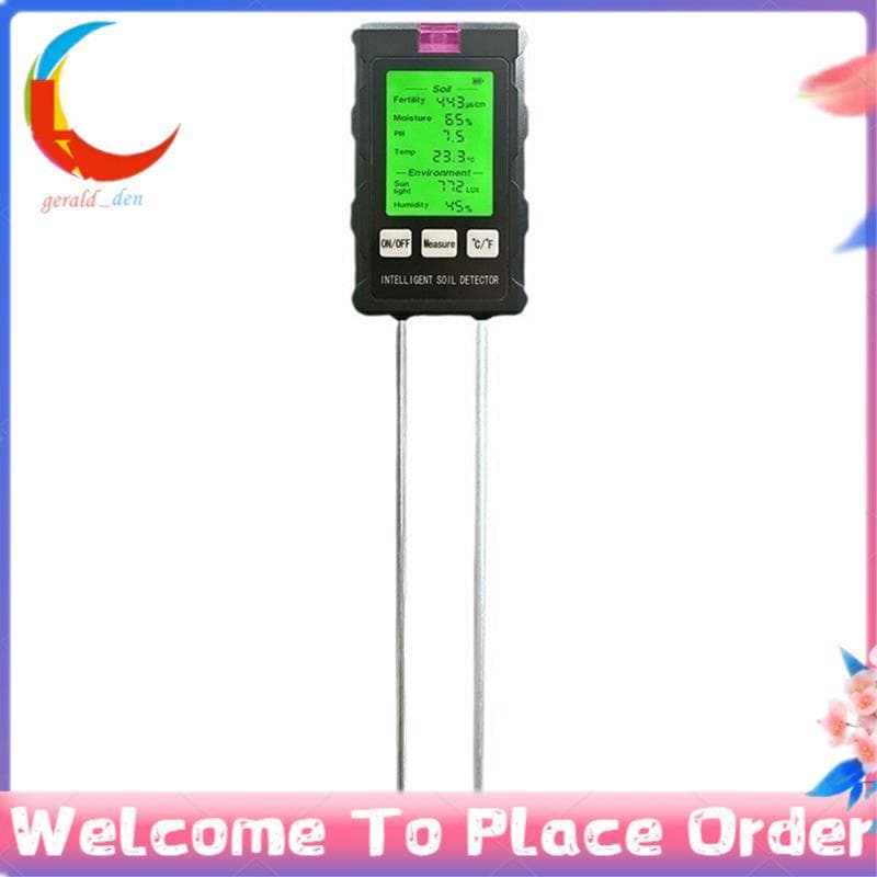 Testador De Solo 6 Em 1 , Umidade , Luz Solar , Medidor De PH , Temperatura Fertilidade Do , Jardim , Planta , Flor ,
