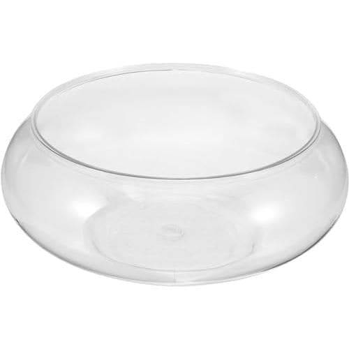 Vaso transparente para peixes, vaso bolha, vaso redondo raso, recipiente de plástico, vaso para peixes, vaso para planta