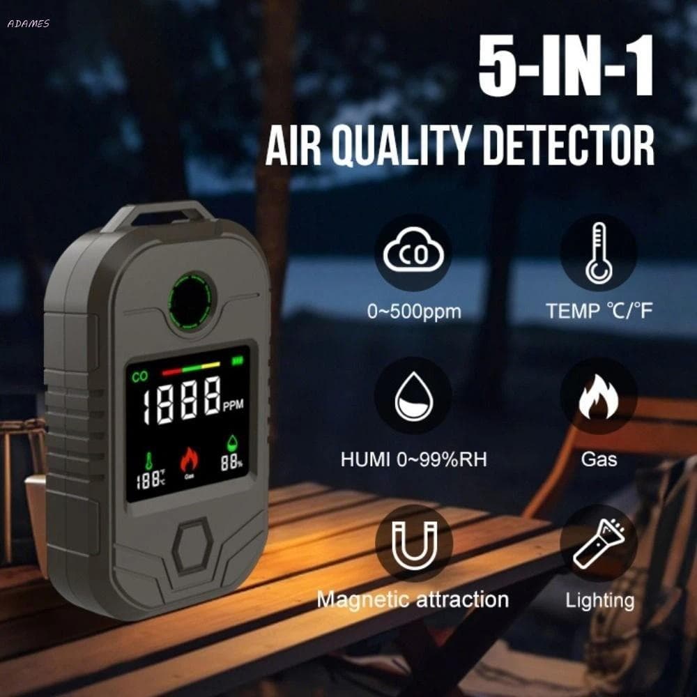 Detectores De Vazamento De Gás ADAMES , Alarmes Visuais Detector Portátil De Monóxido De Carbono Com Detecção De Alta Pr