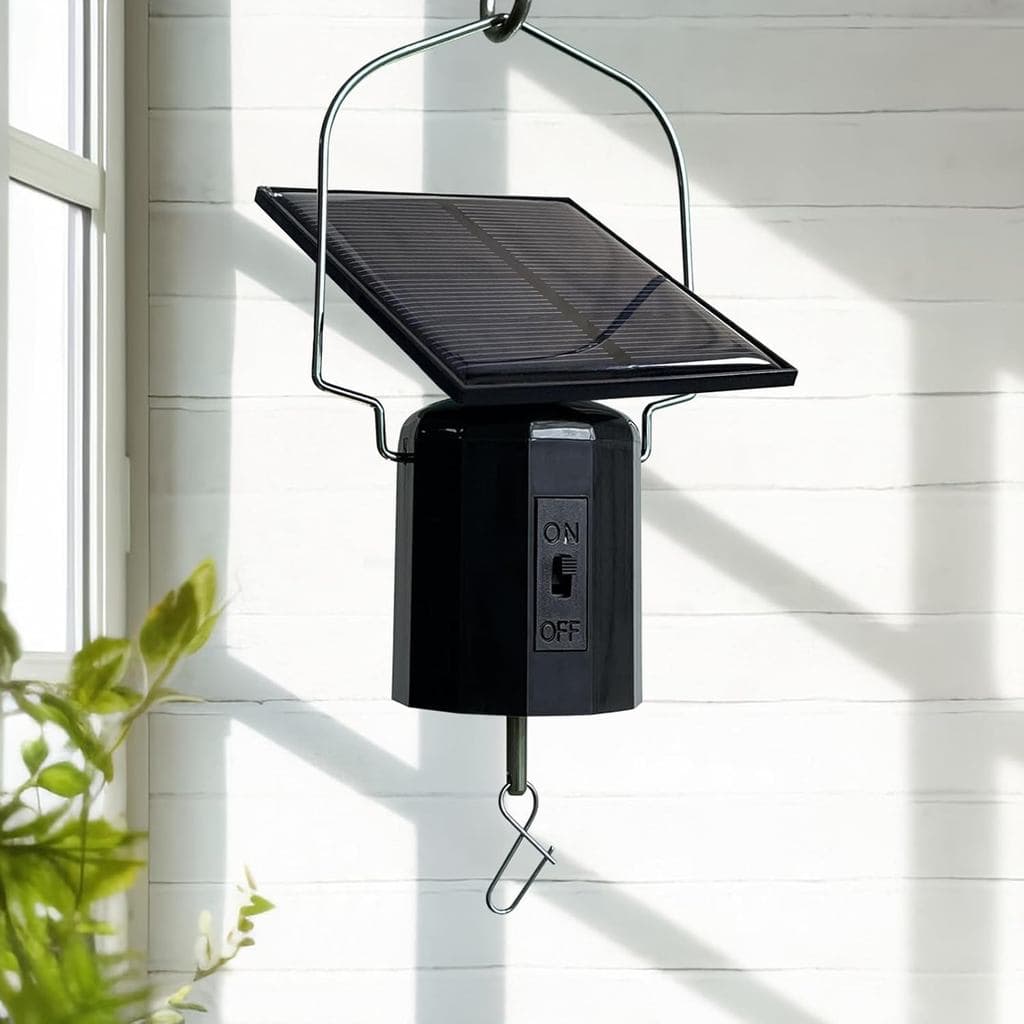 Motor Solar Goolyrusim para Cata-ventos, Motor Rotativo Operado por Energia Solar para Cata-ventos, Sinos de Vento, Deco