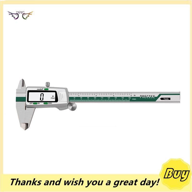 Paquímetro Vernier De Aço Inoxidável ET50 ET50 Paquímetros Ortografia Verdes Com Frações Display Digital De Pontuação Mi