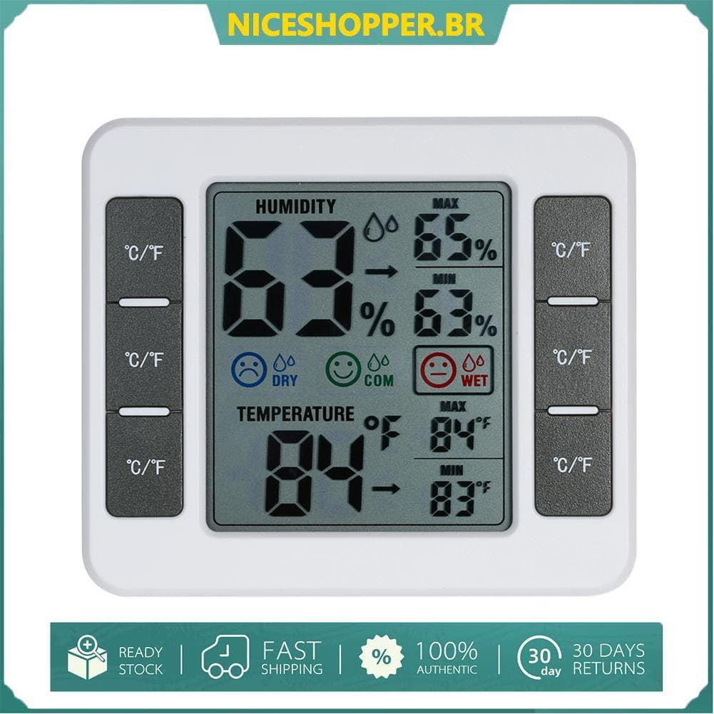 Medidor de umidade e temperatura SIUKE LCD Digital Indoor Termômetro Higrômetro Sala ?/? Medidor termo-higrômetro com