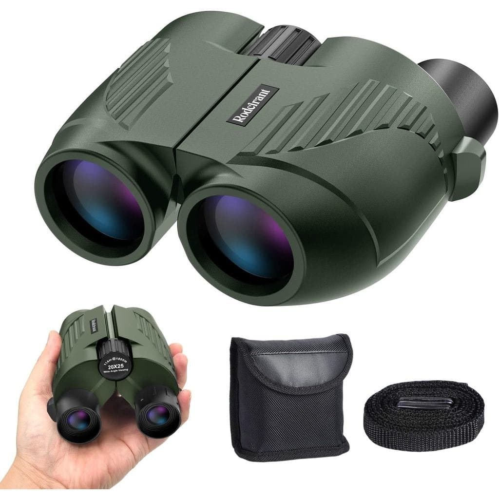 Binóculos Compactos 20X25 para Adultos, Binóculos à Prova d'Água com Lente Grande, Binóculos Pequenos de Fácil Foco para