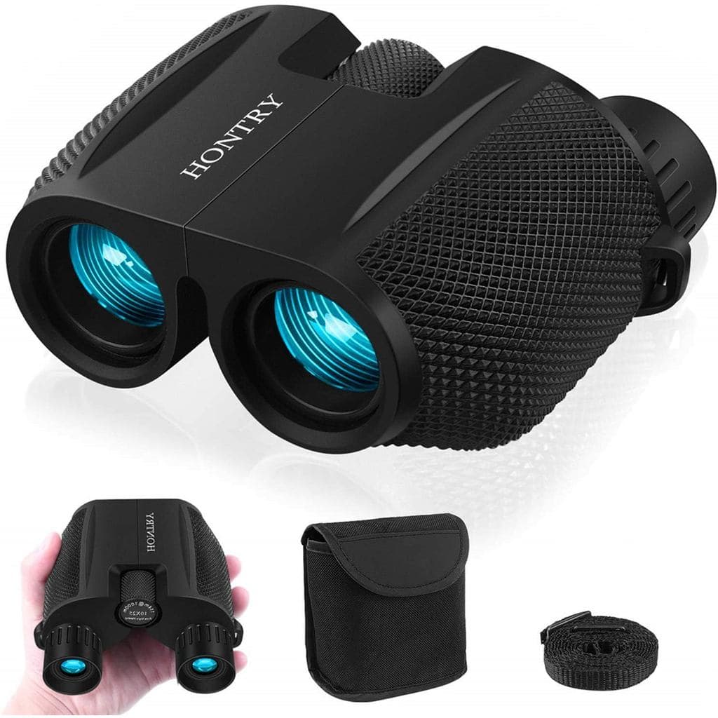 Binóculos Hontry para adultos e crianças, binóculos compactos 10x25, adequados para observação de pássaros, teatro e con