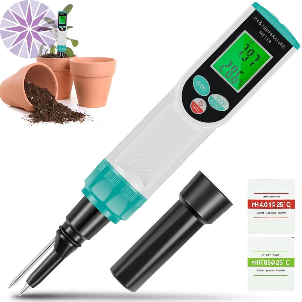 Medidor De pH De Alimentos Sonda Dupla Digital Testador Do Solo Compensação Automática De Temperatura Termômetro SHOPCYC