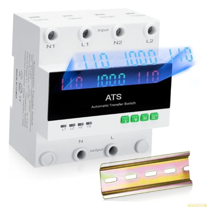 Interruptor de transferência automática ATS 100A com display digital