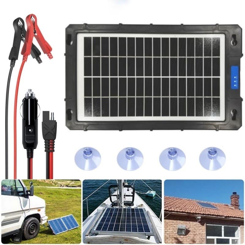 Carregador De Bateria Para Barco Com Painel Solar Externo De 8 W