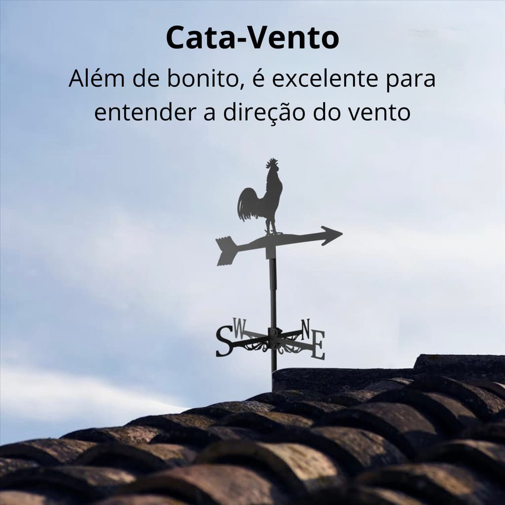 Cata vento Moinho De Vento Galo Jardim Telhado Patio Sitio