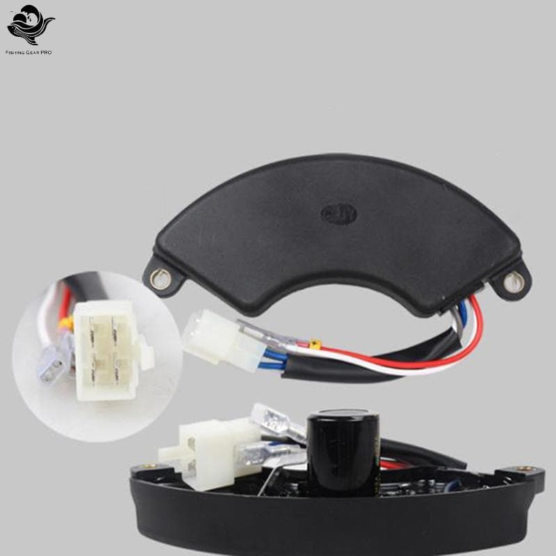 Regulador de tensão automático AVR para gerador monofásico com conectores e cabos elétricos