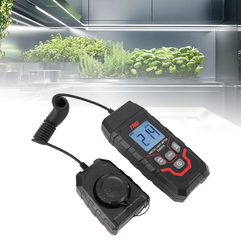 Medidor de luz digital de alta precisão, flexível, sensor extensível, iluminação de luxímetro para plantas internas e