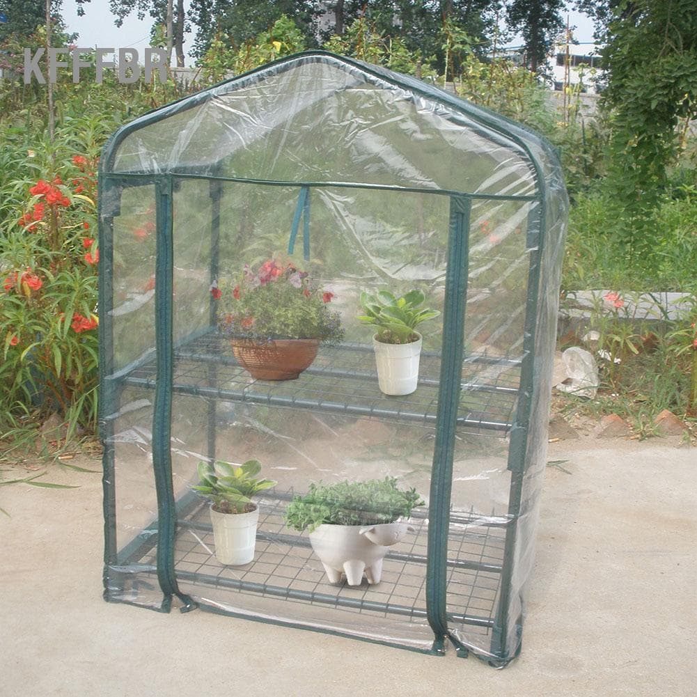 Kfffbr Estufas pequenas material de PVC estufa portátil transparente para sementes e mudas interior e exterior