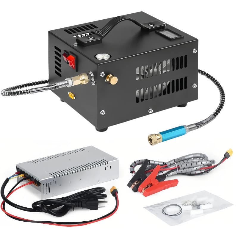 30mpa PCP Compressor de Ar Compressor de Alta Pressão com 12V Transformador 220V para Paintball e Mergulho