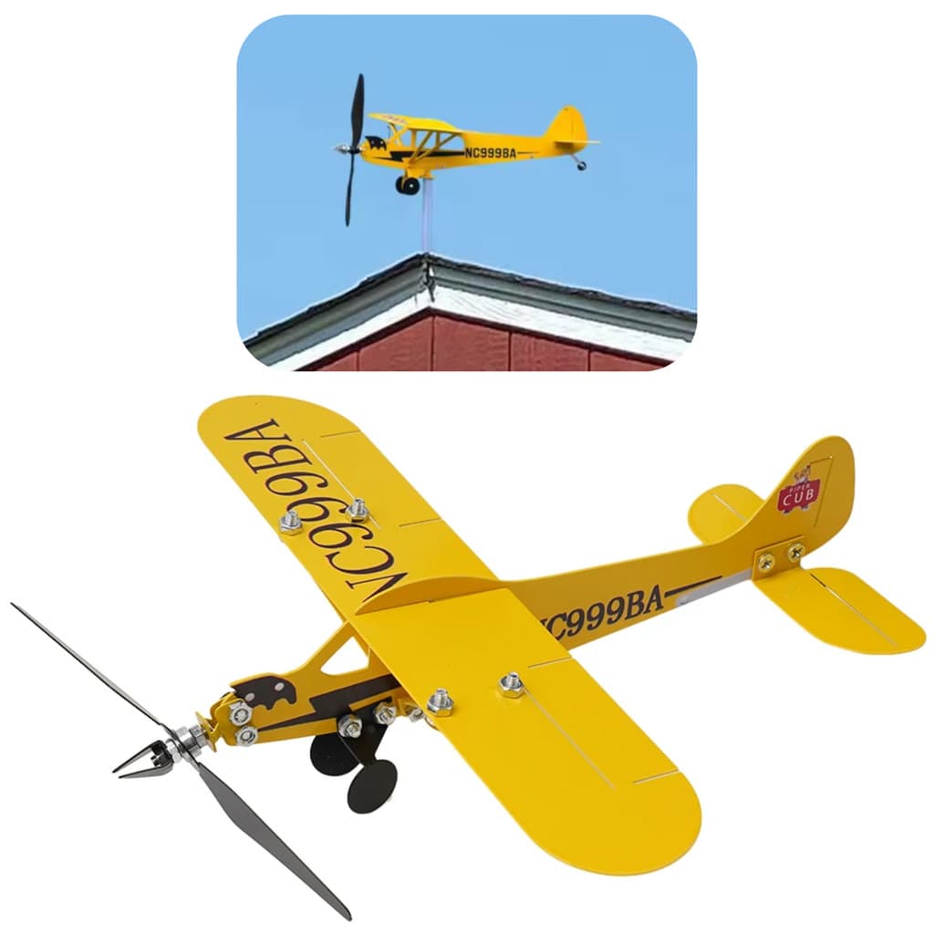 Cata-Vento Moinho De Vento Avião Jardim Telhado Patio Sitio