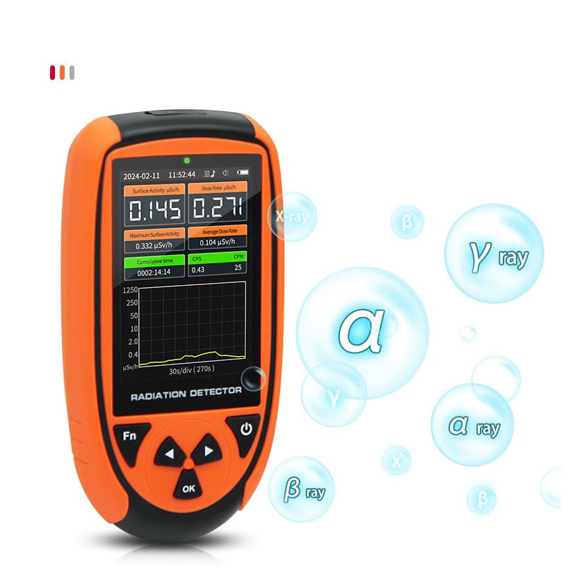 Aikesi Detector De Radiação Nuclear LND7311 Contador Geiger Mica Janela Radon Alfa Beta Gama X Raios Sensor