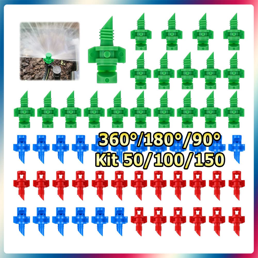 Kit Microaspersor de 90/180/360°aspersor automático refrativo cabeça de pulverização água para irrigação plantas jardim