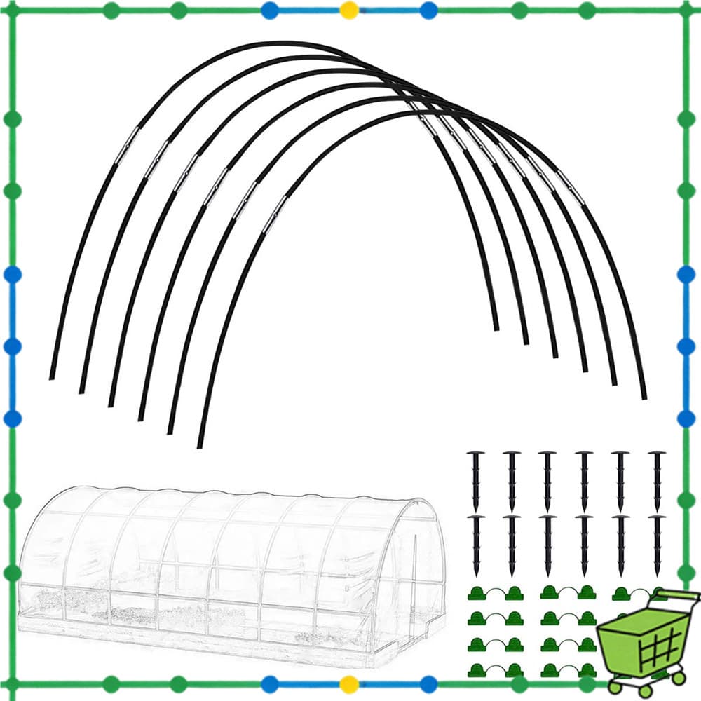 Anel de suporte de túnel de jardim, rack de arco de túnel de estrutura de estufa, rack de sistema de estufa de jardim ve