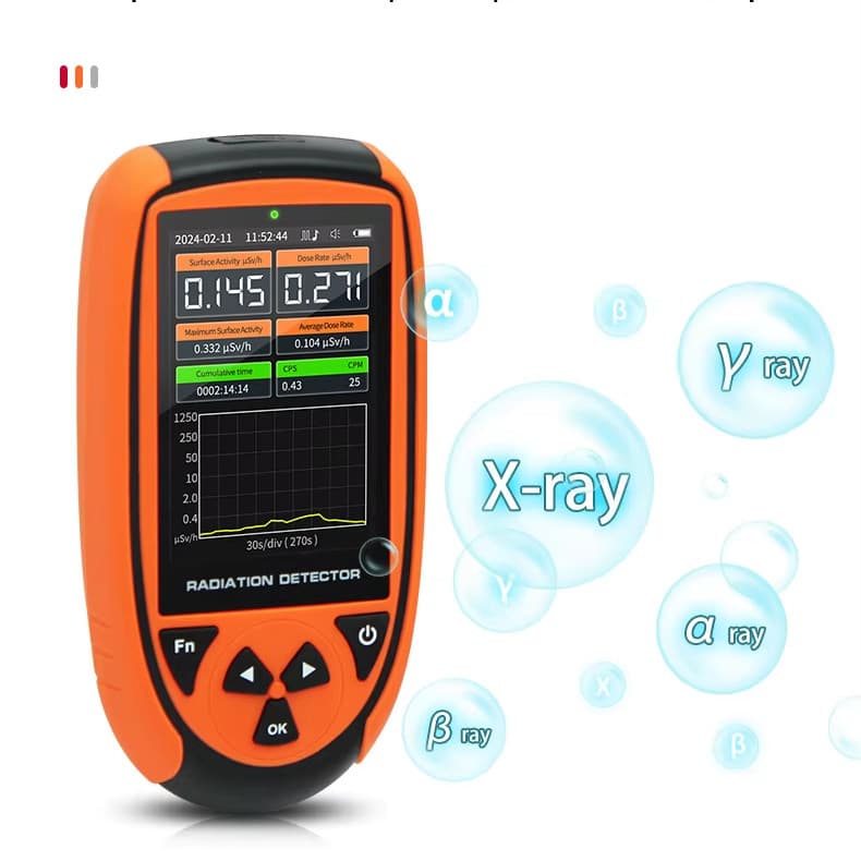 Em Estoque Aikesi Detector De Radiação Nuclear Contador Geiger LND 7311 Sensor Mica Janela Alpha Beta Gamma Raios X Rado