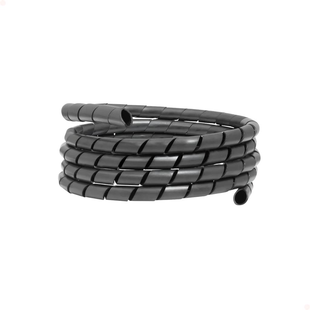 Tubo Espiral Organizador de Cabos 3/4" Preto Fame Polietileno Chicote de Fios