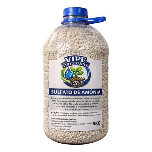 Fertilizante Sulfato De Amônio Granulado Pote 5 Kg