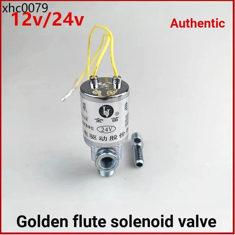Válvula solenóide de buzina de ar para caminhão, 12v24v, flauta dourada, válvula solenóide de cobre puro, válvula de buz