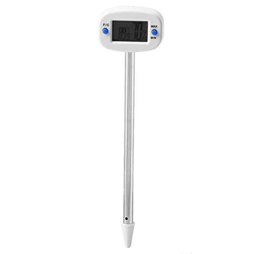 Medidor de umidade e temperatura do solo, medidor digital de higrômetro do solo, ferramenta de teste de umidade e temperatura com tela LCD com sonda para jardinagem