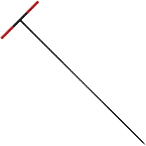 HOMESTEAD Haste de sonda de solo de 91 cm com alça larga em T, aderência confortável para localizar tubos subterrâneos e fossas sépticas