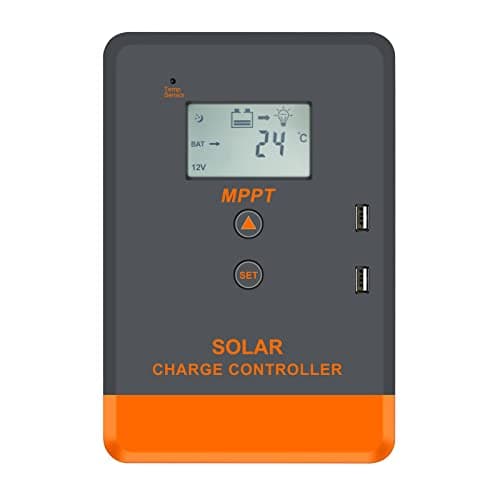 PowMr Controlador de Carga Solar Mppt 12V 24V 30Amp, Controlador Mppt 30A Regulador Solar 30Aw / Display Lcd para Carregamento de Bateria Agm, Gel, Inundada e de Lítio