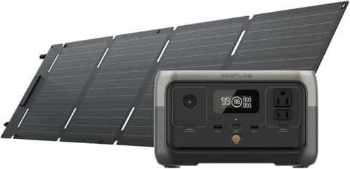 EcoFlow River 2 120V estação de energia portátil com painel solar de 60 W