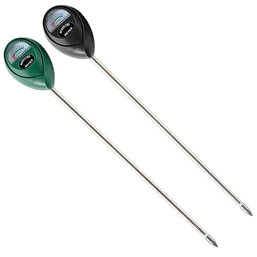 Hathdia Medidor de umidade do solo com sonda longa estendida, pacote com 2 medidores de água para plantas, medidor de solo, sensor de umidade, higrômetro para cuidados internos e externos, sem