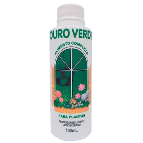 Ouro Verde Fertilizante Líquido Concentrado para Plantas, Alimento Completo, 100ml