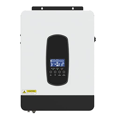 Y&H Inversor Solar Híbrido De 3200 W, Dc 24 V Para Ac 230 V, Inversor De Onda Senoidal Pura Para Sistemas Isolados Da Rede Elétrica Com Carregador Solar Mppt De 80 A + Carregador Ac, Potência