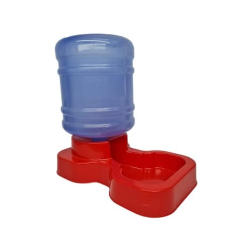 Bebedouro Pet Automático Grande Porte Com Bombona Galão de 10 Litros Cães e Gatos (Vermelho)