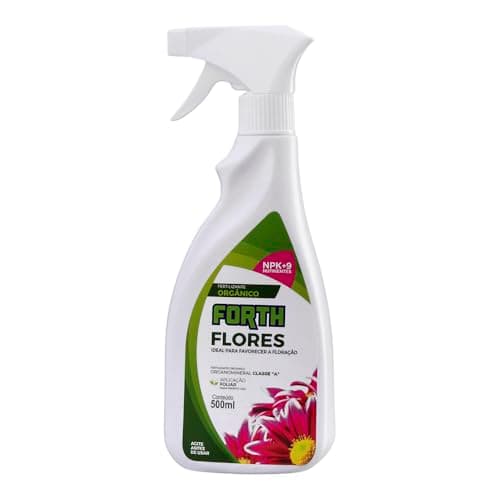 Fertilizante Forth Flores Líquido, Pronto Uso, Floração, Fertilizante, NPK (Nitrogênio, Fósforo, Potássio), 9 Micronutrientes, Nutrição Completa, 500 ml