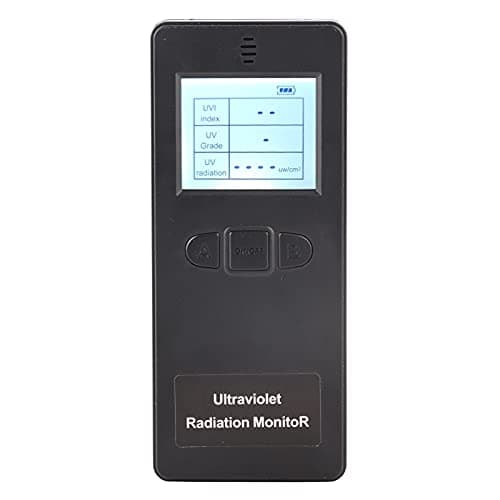Brilluxa LCD Detector de radiação ultravioleta digital portátil Medidor de UV UVI testador com display de temperatura Medidor de luz UV UVI portátil Medidor de radiação de luz