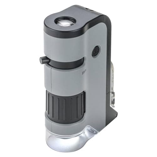 Microscópio de Bolso Carson MicroFlip 100x-250x c/LED, lanterna UV e clip para Smartphone