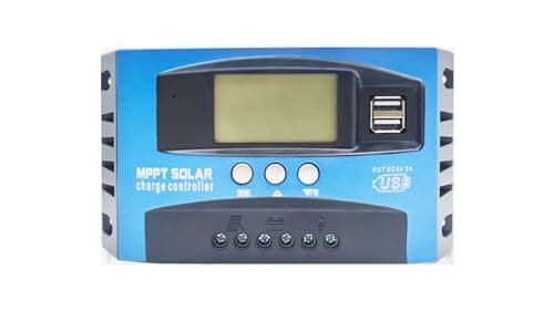 Controlador de carga solar MPPT 100A display LCD 12V 24V AUTO controlador de carga e descarga solar USB duplo