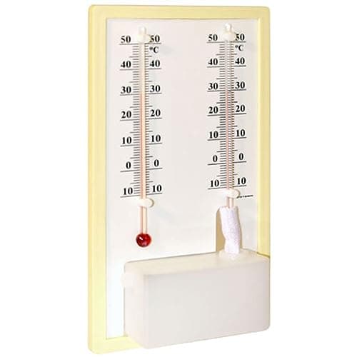 Termo-Higrômetro Analógico Bulbo Seco e Úmido -10+50 x 1°C Líquido Incoterm 5195.03.0.00