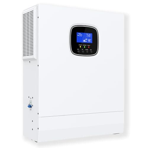 VoolexGo Inversor Solar Híbrido De 5000 W, 48 Vca Para 110 V/120 Vca, Com Controlador De Carga Solar Mppt De 80 A Integrado, Entrada Fotovoltaica Máxima De 5500 W, 500 Vcc, 22 A, Compatível