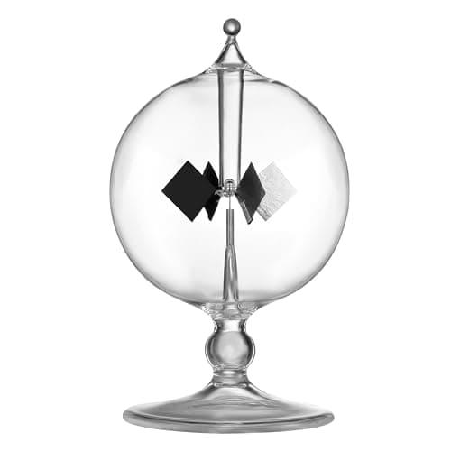 Yiluren Cata-Vento de Vidro com Pás Giratórias Movido A Energia Solar Crookes Radiometer para Decoração de Festas E Casa.