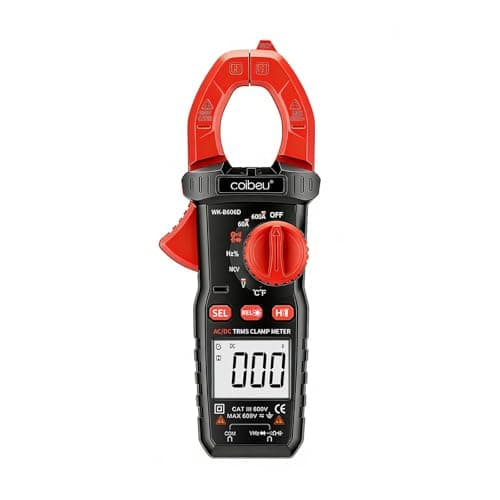 Alicate Amperímetro Digital TRMS AC/DC 600A, Multímetro de Gancho com NCV, Tela LCD HD, Lanterna LED, Medição de Tensão AC/DC 600V, Resistência, Frequência, Continuidade e Teste de Diodo