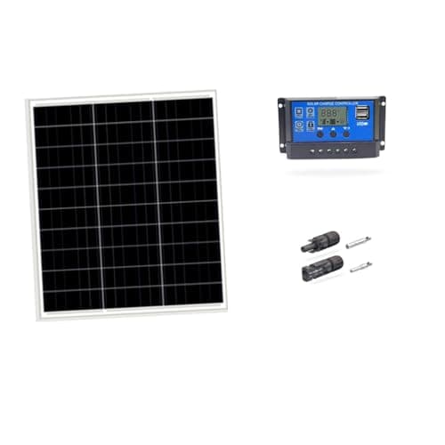 Kit Painel Solar 100W com Controlador 30A e Conectores MC4