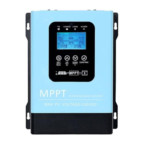 Y&H Controlador de Carga Solar Mppt de 120A, Regulador de Bateria Solar Pv Max 230V para Baterias de Chumbo-Ácido Seladas, Gel E Lítio, de 12V, 24V, 36V, 48V, 60V, 72V, 84V E 96V.