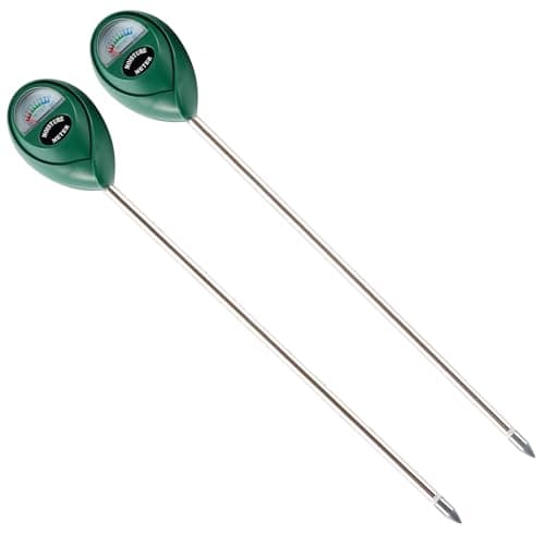 Hathdia Medidor de umidade do solo de sonda longa estendida, pacote com 2 medidores de água para plantas, medidor de solo, sensor de umidade, higrômetro para cuidados internos e externos, sem