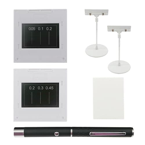 Laserlands Experimento De Fenda Dupla Young, Única, Com Suporte Para Placa Observação, Fonte Luz Vermelha, Elementos Ópticos, Kit Experimentos Ópticos E Físicos, Folha Grade Difração Interferência 5