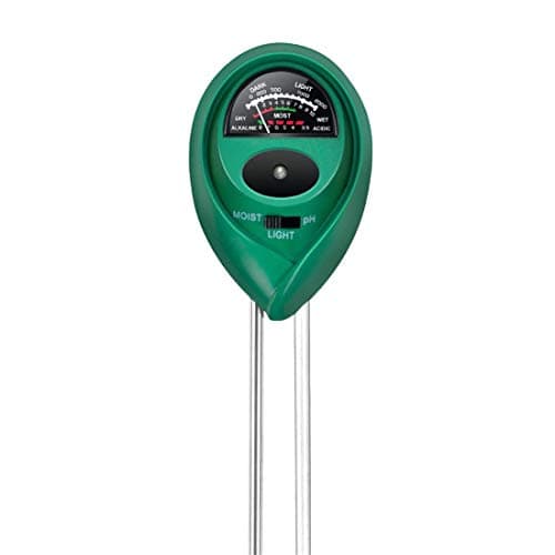 iPower Kit de teste de solo 3 em 1, medidor de umidade do solo/luz/pH para planta doméstica, jardim, gramado, fazenda, ideal para uso interno e externo