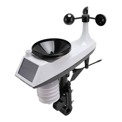TOPINCN Medidor Meteorológico Inteligente Com Wi-Fi, Estação Meteorológica Profissional Sem Fio Com Sensor Externo para Dados de Temperatura, Umidade, Velocidade do, Precipi