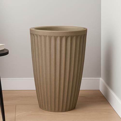 Vaso De Polietileno Para Plantas Coluna Romana 46 Cm Altura (BEGE)
