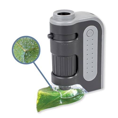 Microscópio Carson Portátil de Bolso MicroBrite Plus com LED e Ampliação de 120x
